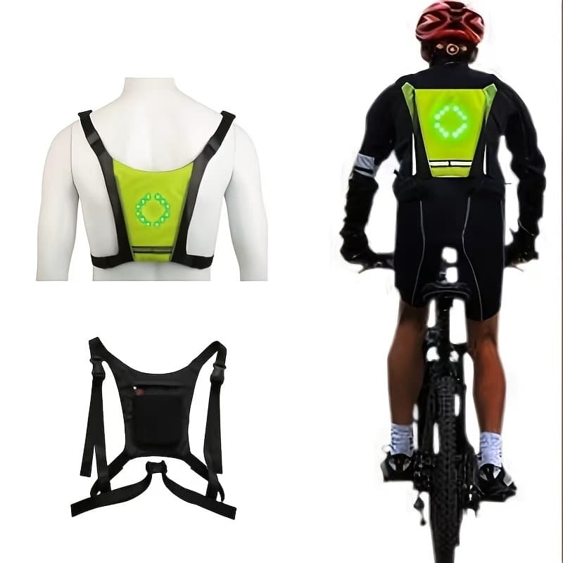 LED Sports Vests For Outdoor Running And Cycling,Featuring Active Lllumination For Visibility At Night.Lightweight, Fitted, And Breathable Design Suitablefor Various Activities Like Skateboarding