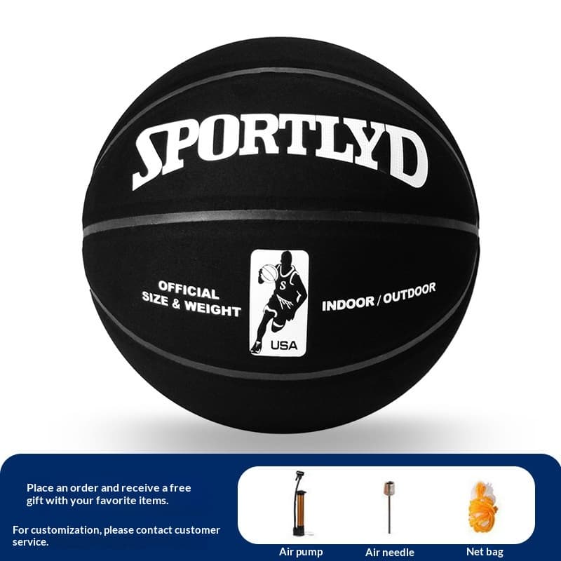 Genuine Cowhide Suede Basketball – Indoor/Outdoor, Size 6 or 7