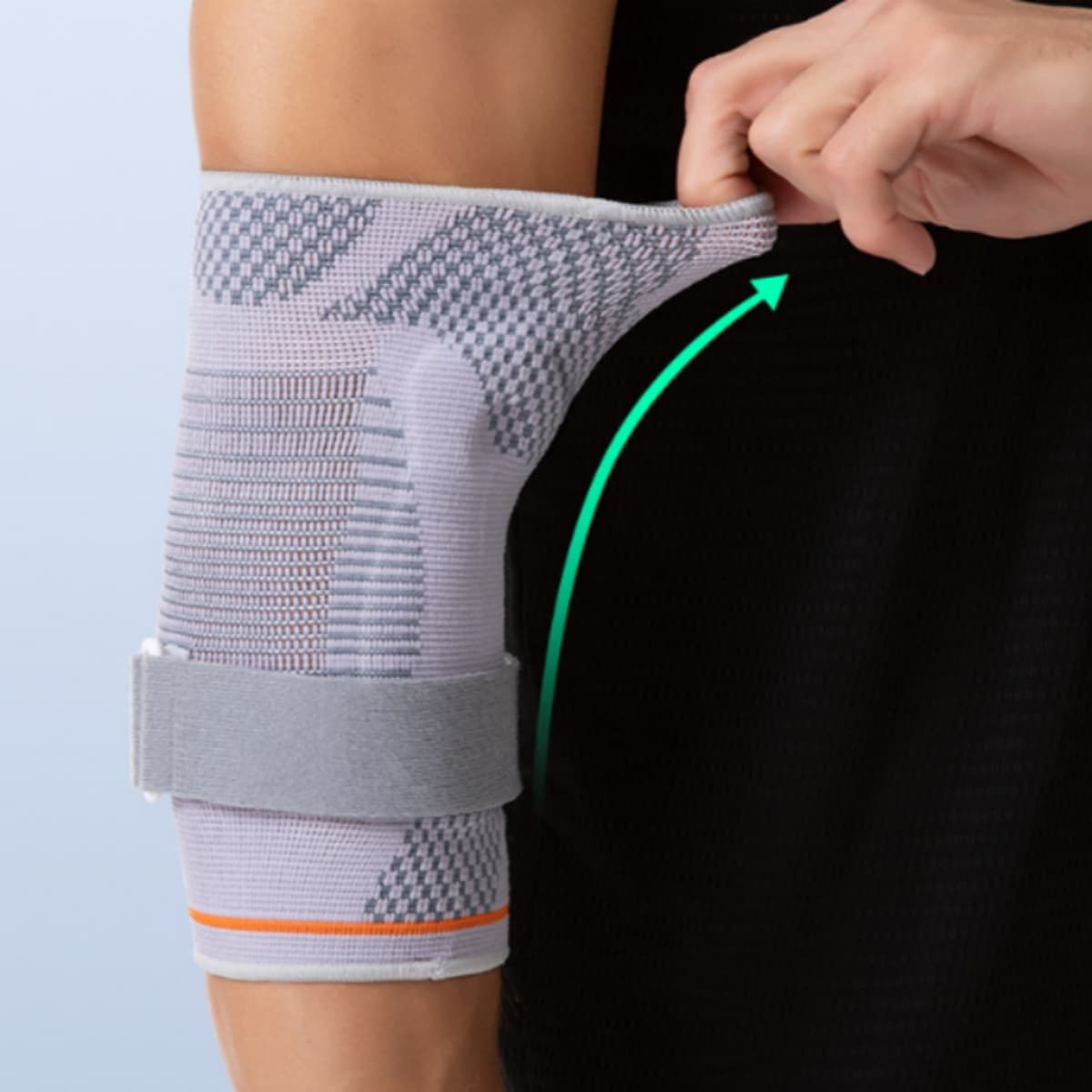 3D Woven Silicone Compression Elbow Brace with Adjustable Support