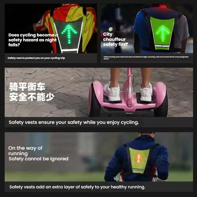 LED Visibility Vest for Running, Cycling & Outdoor Sports