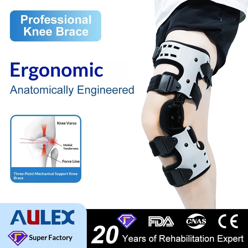 Sports Knee Brace, Adjustable Knee Joint Fixation Brace, Rehabilitation Brace, Oem Custom Branding
